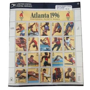 1996 Atlanta Summer Olympics Commemorative Stamp Set of 20 – USPS Collection
